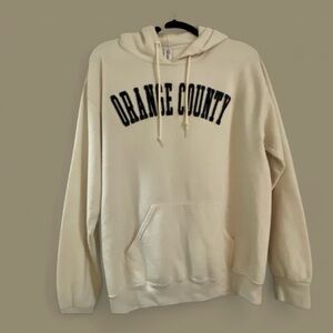 Orange County Cream Pullover Hooded Sweatshirt - Size Medium